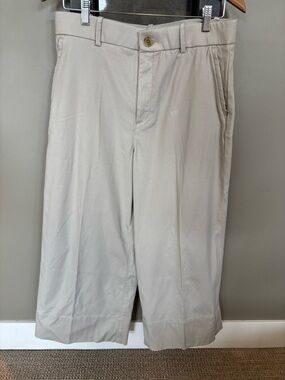 SPANX Stretch Twill Cropped Wide Leg Pants Petite Large NWT Beige